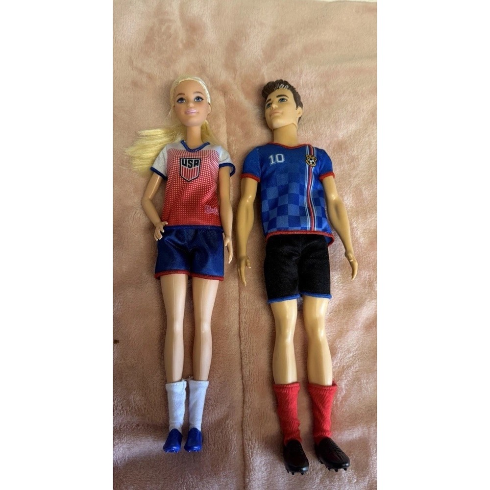 2016 BARBIE YOU CAN BE ANYTHING KEN / BARBIE SOCCER PLAYER Dolls